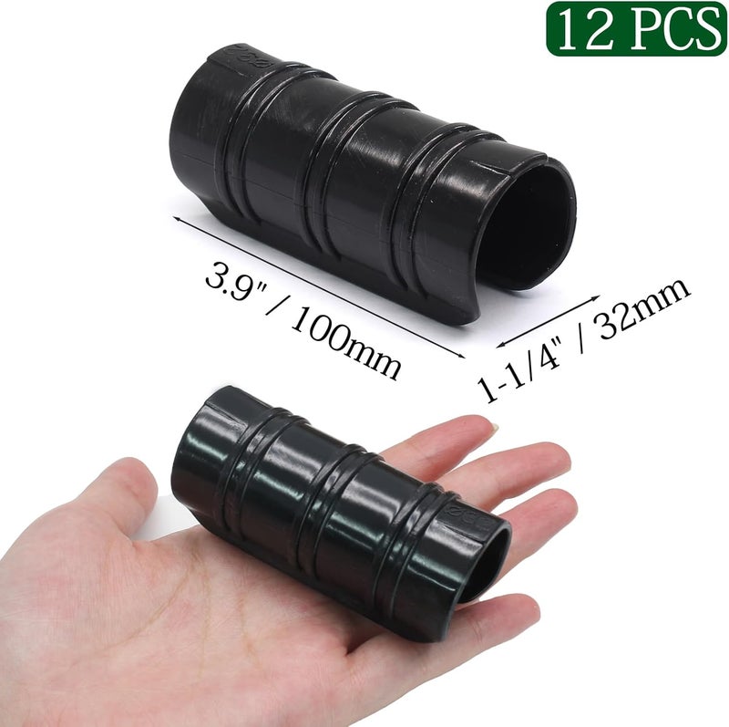 Jersvimc 12Pcs Greenhouse Clips 1-1/4 Inch PVC Clamp, Black Greenhouse Clamps Garden Plastic Clamp Farm Tube Clamps for Agriculture - Image 5